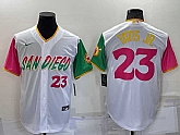 San Diego Padres #23 Fernando Tatis Jr White Number 2022 City Connect Cool Base Stitched Jersey,baseball caps,new era cap wholesale,wholesale hats